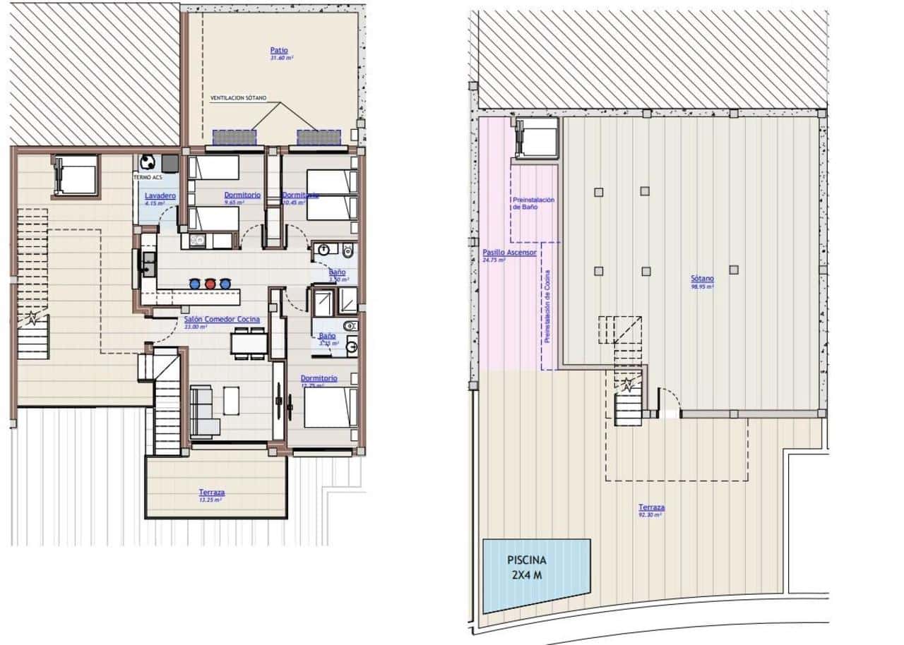 3 sypialnia Bungalow na sprzedaż w San Miguel de Salinas z basenem - 415 000 € (Ref: 9807785)