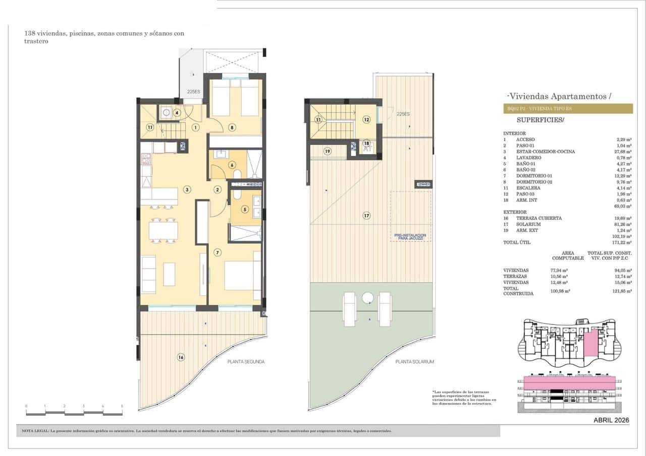 2 chambre Penthouse à vendre à Finestrat avec piscine - 485 000 € (Ref: 9813227)