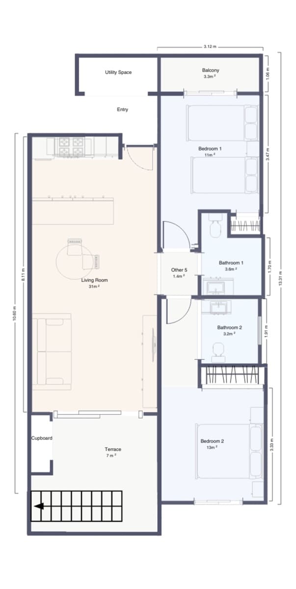 Apartamento de 2 habitaciones en Guardamar del Segura en venta - 325.000 € (Ref: 9813235)