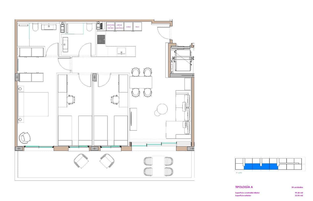 3 bedroom Apartment for sale in Moncofa with pool - € 256,000 (Ref: 9814278)