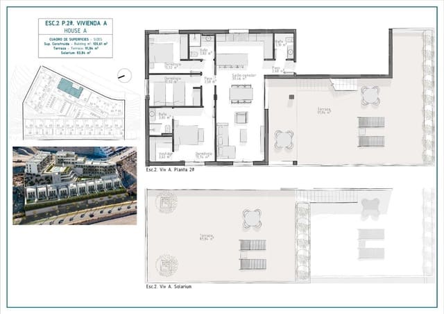 3 quarto Penthouse para venda em Las Majadas - Las Molinetas - Labradorcico, Aguilas com piscina - 353 500 € (Ref: 9826358)