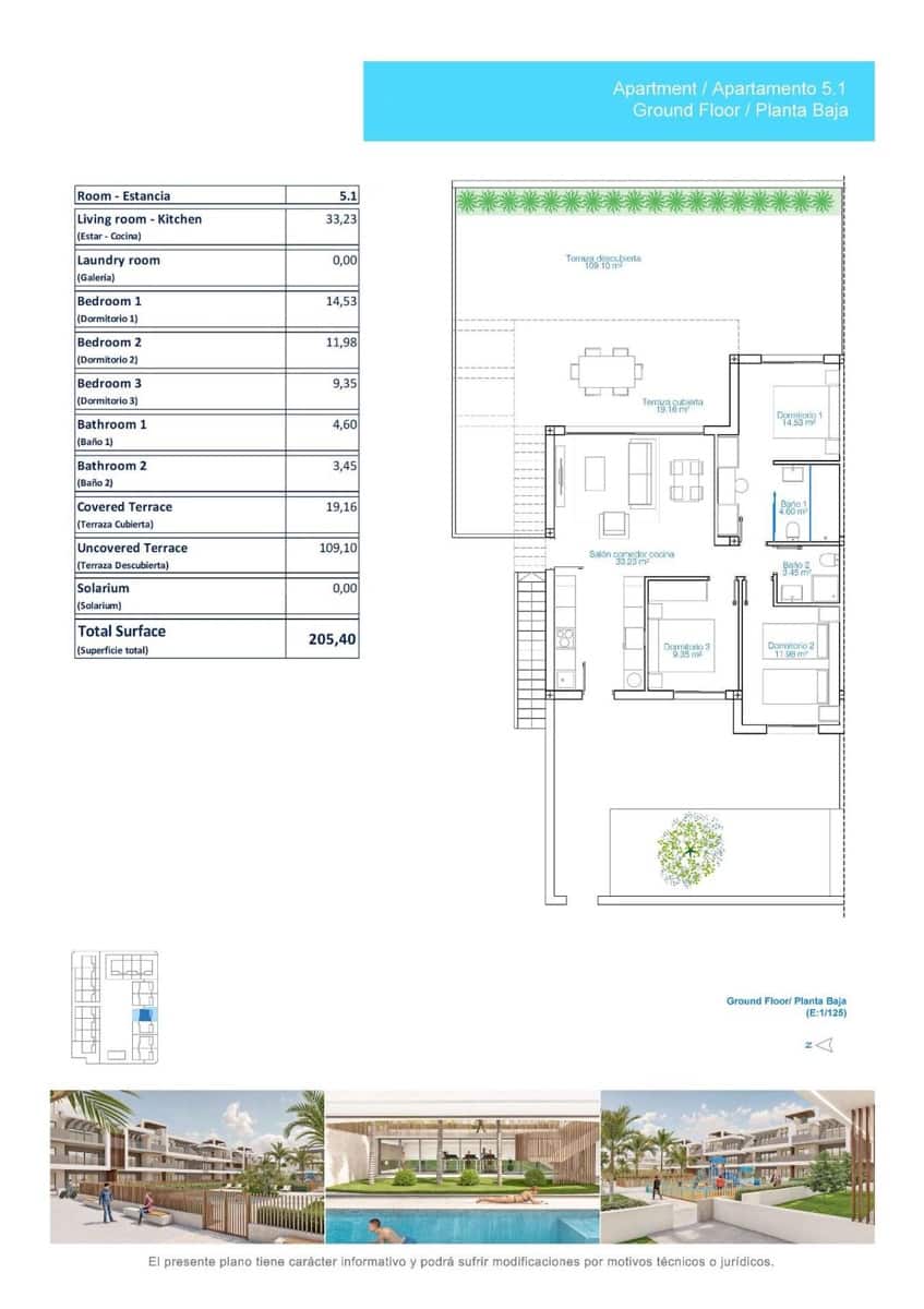 3 chambre Bungalow à vendre à Pilar de la Horadada avec piscine - 489 900 € (Ref: 9840267)
