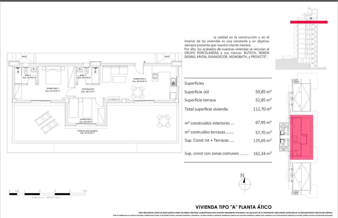 2 soveværelse Penthouse til salg i La Villajoyosa / Vila Joiosa med swimmingpool - € 735.750 (Ref: 9857523)