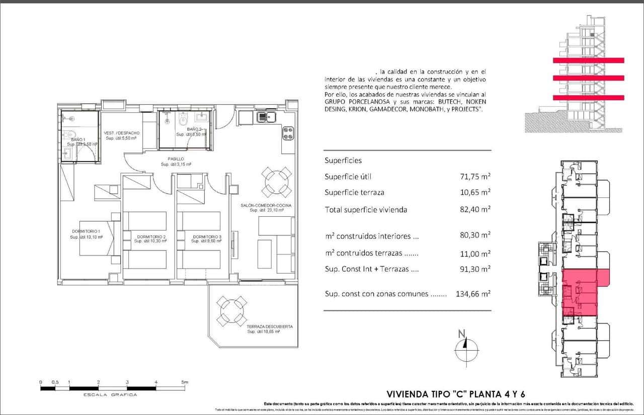 3 bedroom Apartment for sale in La Villajoyosa / Vila Joiosa with pool - € 440,000 (Ref: 9857526)