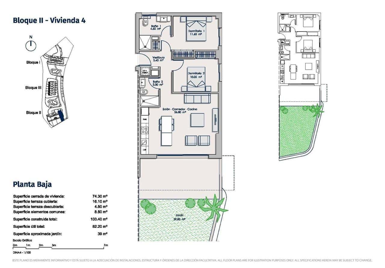 2 makuuhuone Huoneisto myytävänä paikassa Finestrat mukana uima-altaan - 389 000 € (Ref: 9858046)