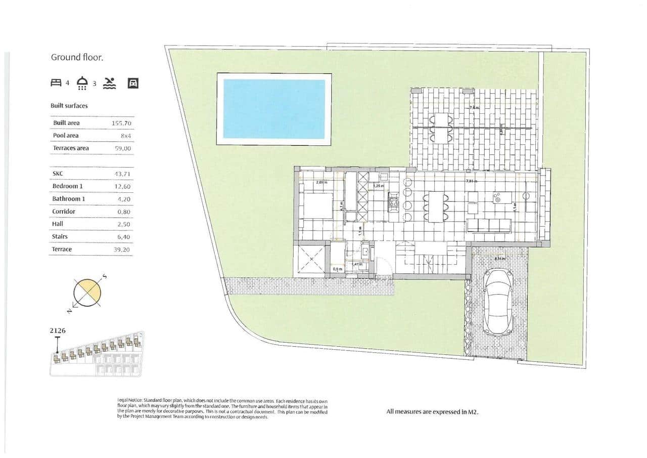 4 bedroom Villa for sale in Algorfa with pool - € 669,000 (Ref: 9878143)