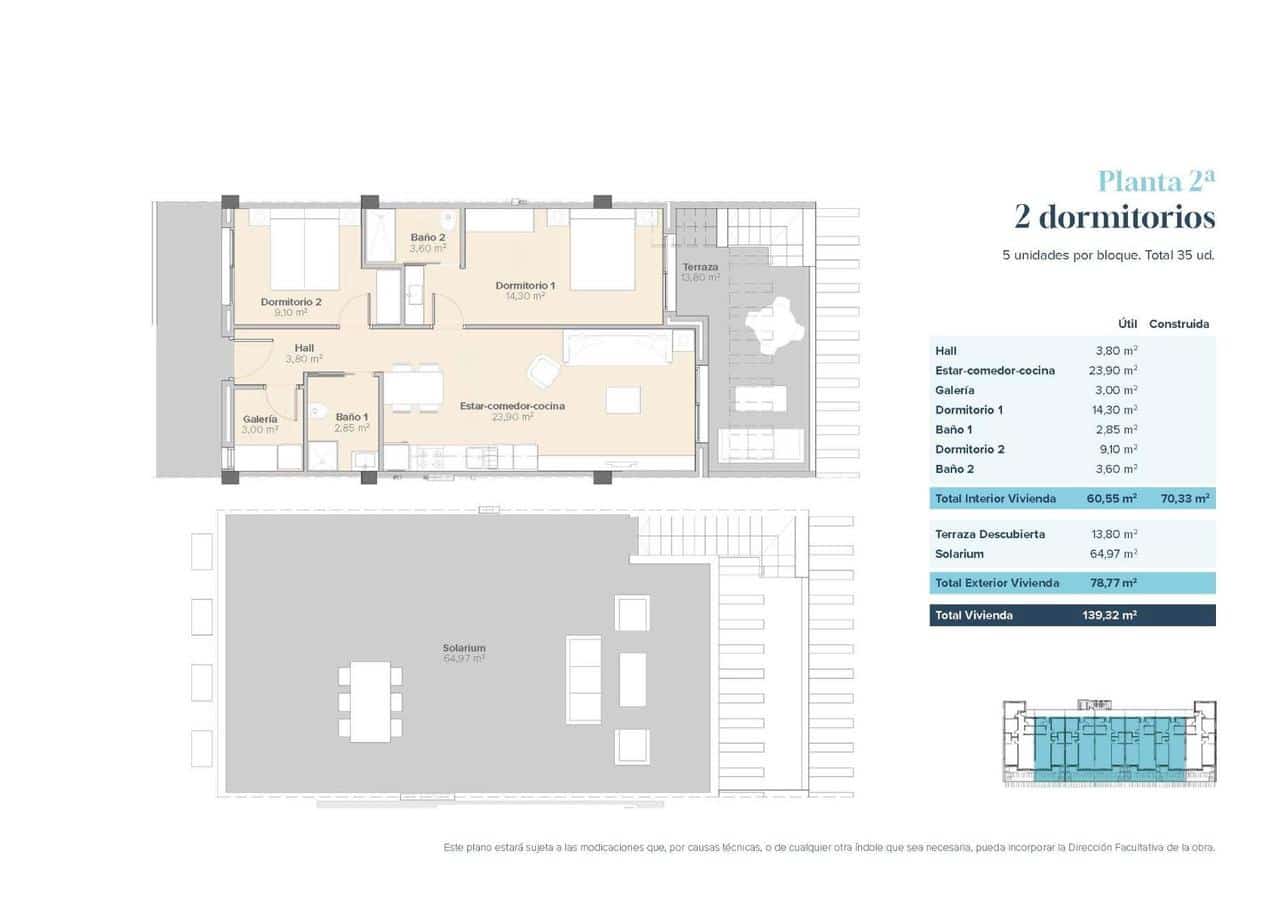 2 soverom Penthouse til salgs i Vera med svømmebasseng - € 264 000 (Ref: 9903916)