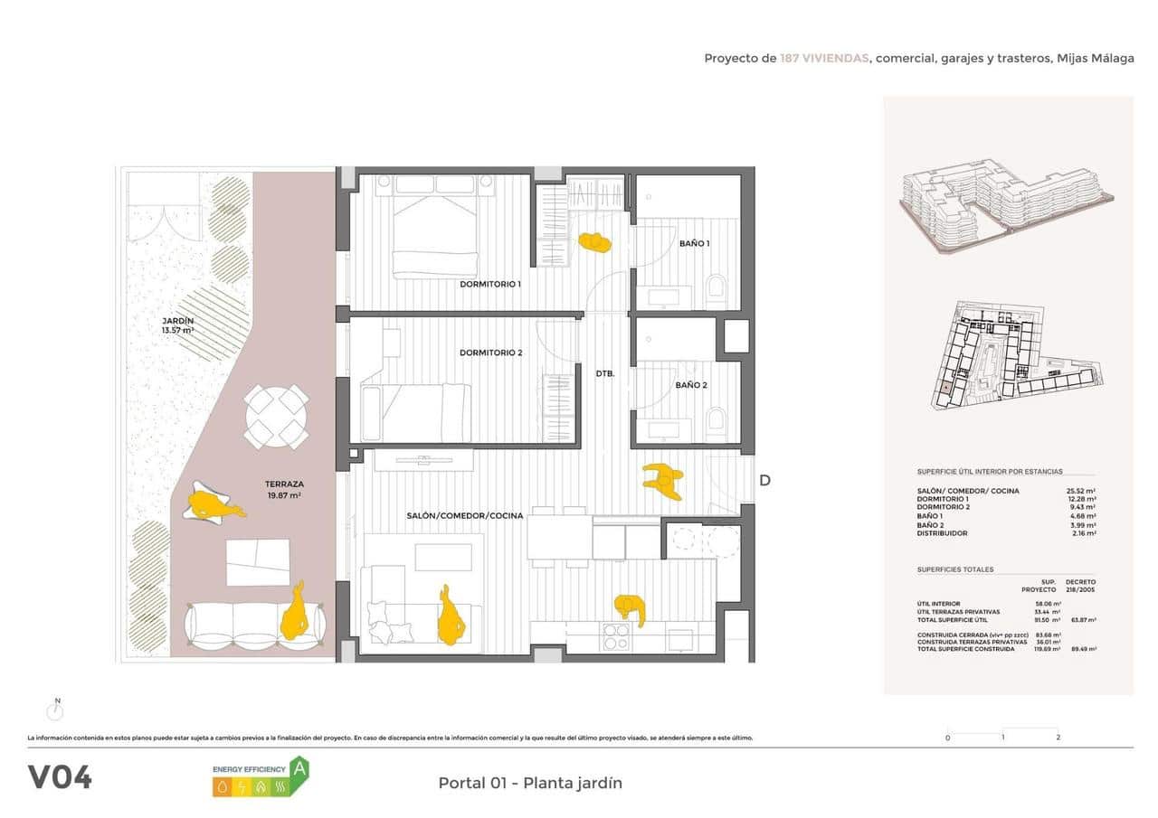 2 sypialnia Apartament na sprzedaż w Mijas z basenem - 413 438 € (Ref: 9907734)
