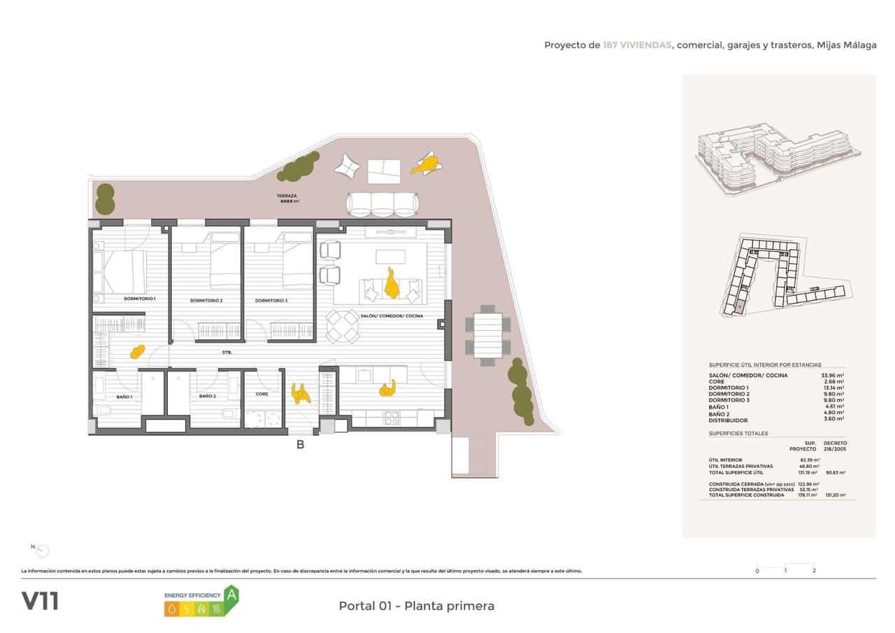 3 makuuhuone Huoneisto myytävänä paikassa Mijas mukana uima-altaan - 644 963 € (Ref: 9907737)