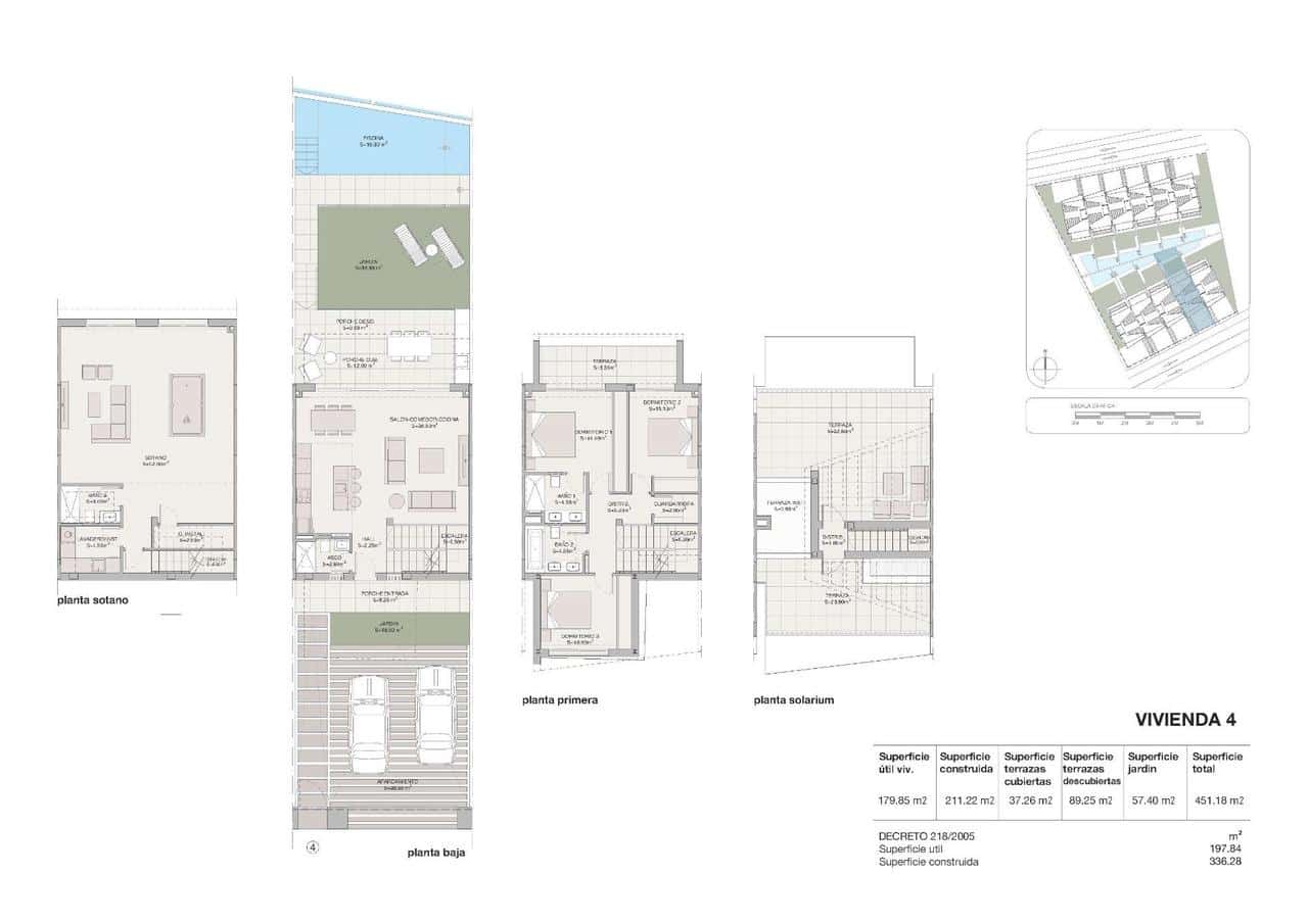 3 quarto Casa em Banda para venda em Estepona com piscina - 1 040 000 € (Ref: 9907742)