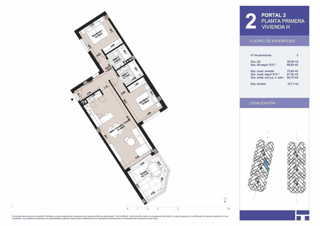 Apartamento de 2 habitaciones en Torrox en venta con piscina - 306.000 € (Ref: 9907771)