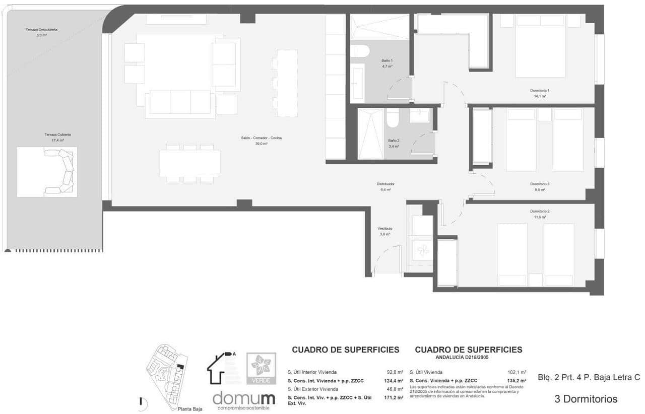 3 camera da letto Appartamento in vendita in Cancelada con piscina - 567.000 € (Rif: 9907790)