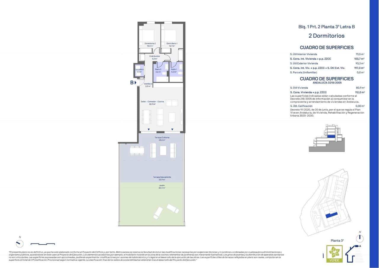 2 quarto Apartamento para venda em Cancelada com piscina - 522 000 € (Ref: 9907806)