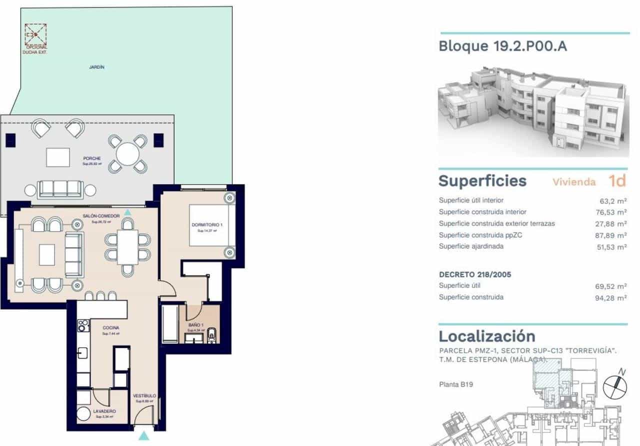 1 quarto Apartamento para venda em New Golden Mile com piscina - 359 000 € (Ref: 9907829)