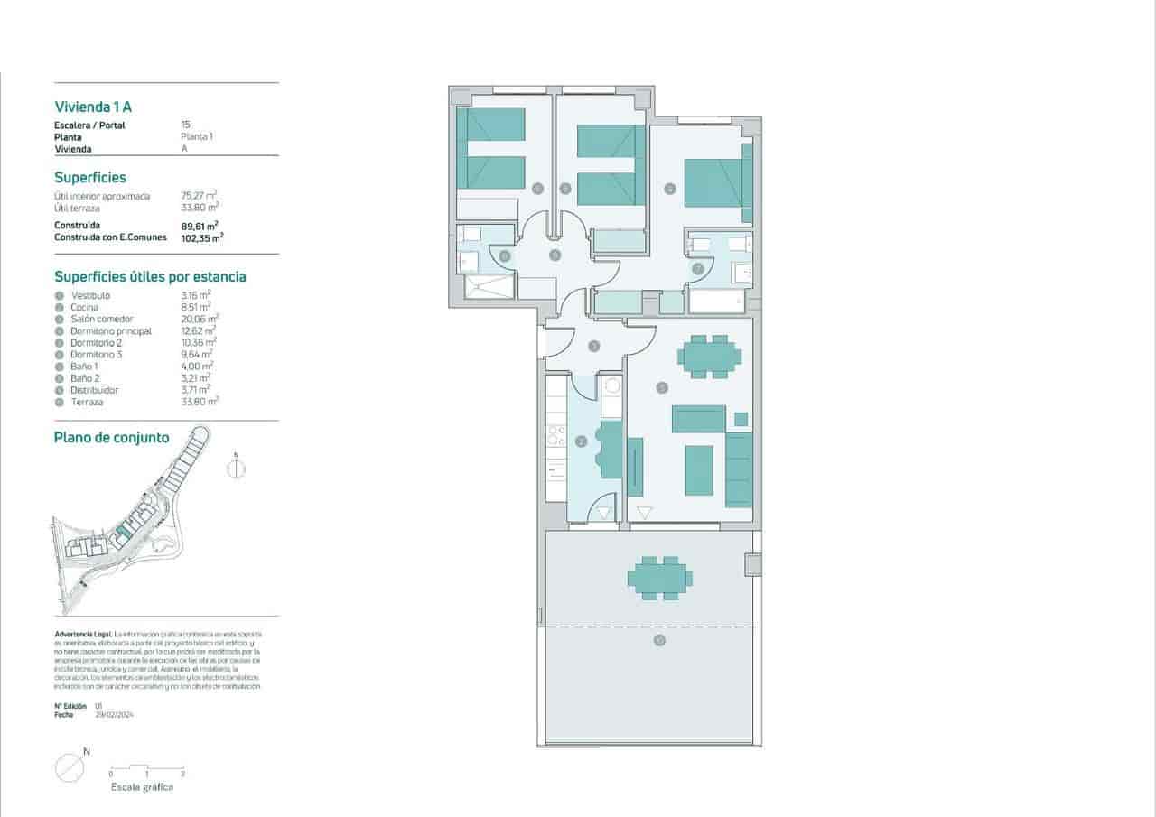 3 quarto Apartamento para venda em Almunecar com piscina - 363 000 € (Ref: 9907849)