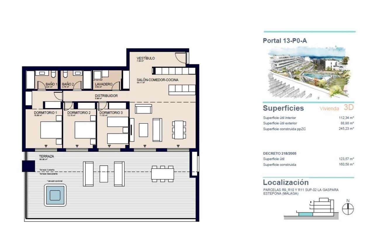 3 makuuhuone Huoneisto myytävänä paikassa Estepona mukana uima-altaan - 600 000 € (Ref: 9907857)