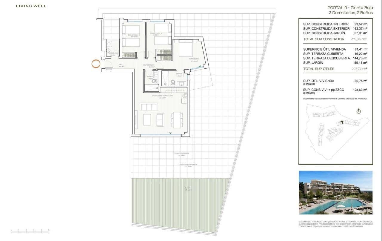 3 quarto Apartamento para venda em Mijas com piscina - 610 000 € (Ref: 9907876)