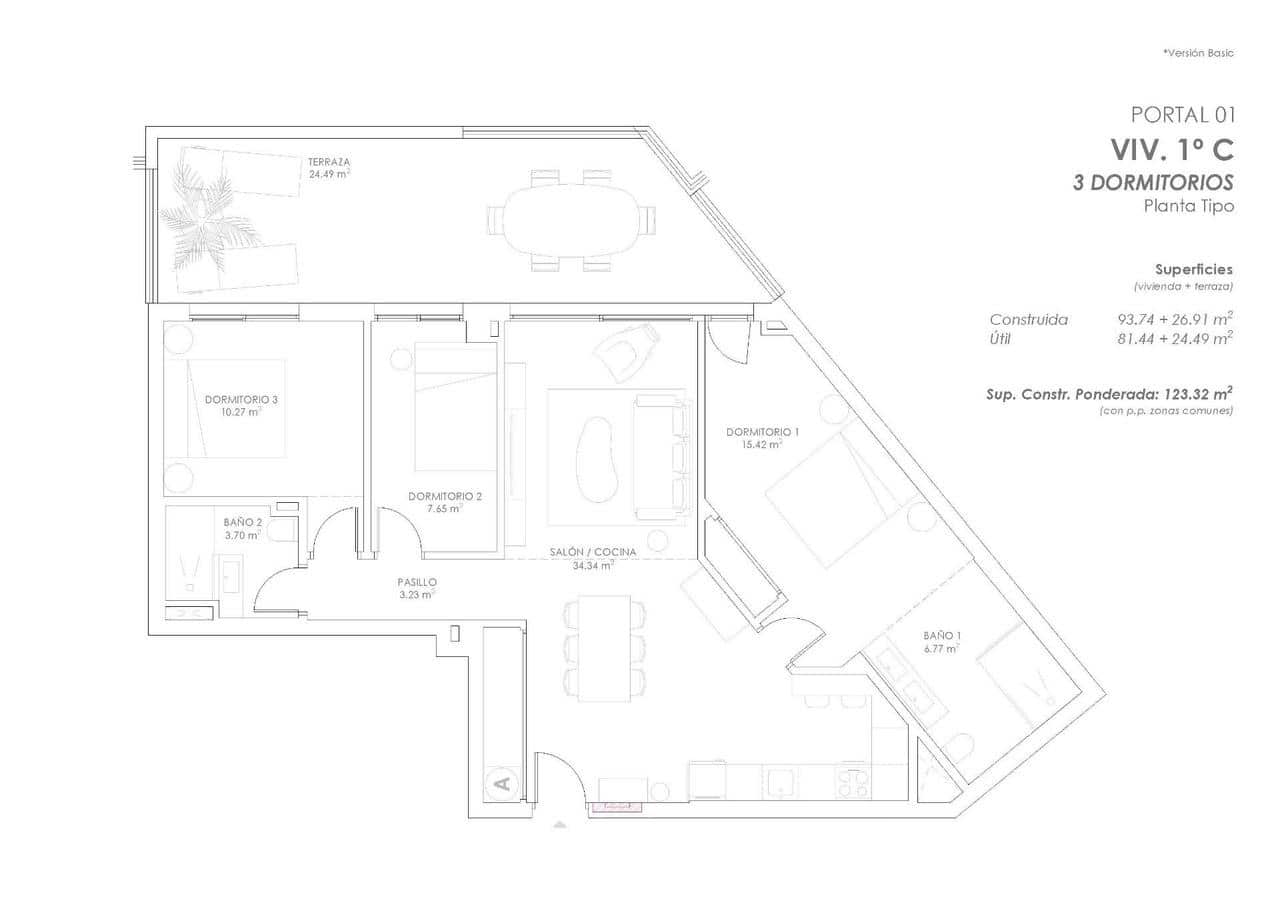 Apartamento de 3 habitaciones en Fuengirola en venta con piscina - 450.450 € (Ref: 9907883)