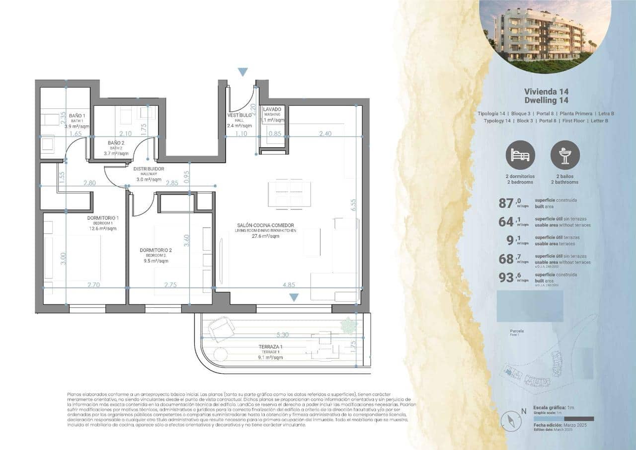 2 makuuhuone Huoneisto myytävänä paikassa Mijas mukana uima-altaan - 304 000 € (Ref: 9907918)