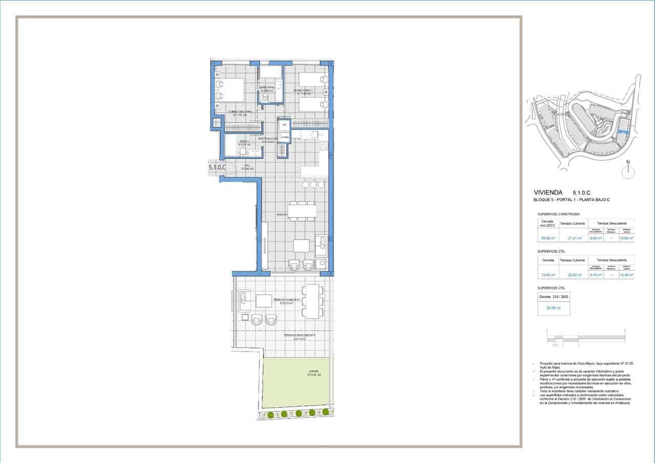 Apartamento de 2 habitaciones en Mijas en venta con piscina - 470.000 € (Ref: 9907938)