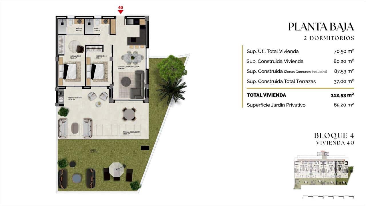 2 soverom Leilighet til salgs i Finestrat med svømmebasseng garasje - € 395 000 (Ref: 9908021)