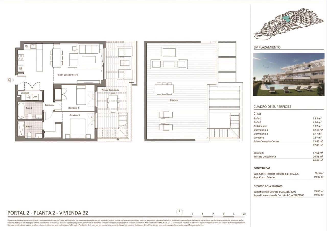2 quarto Penthouse para venda em Estepona com piscina - 559 000 € (Ref: 9910344)
