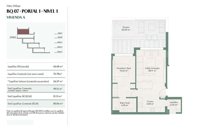 1 makuuhuone Kattohuoneisto myytävänä paikassa Mijas pueblo, Mijas mukana uima-altaan 
autotalli - 422 000 € (Ref: 9928906)
