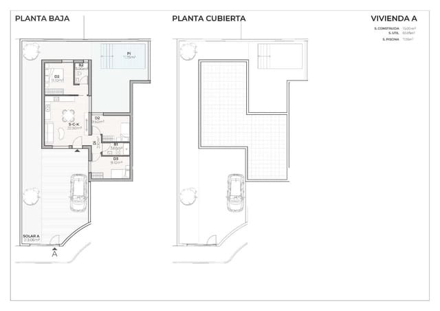 3 quarto Moradia para venda em Mazarrón ciudad, Mazarrón com piscina - 259 900 € (Ref: 9933675)
