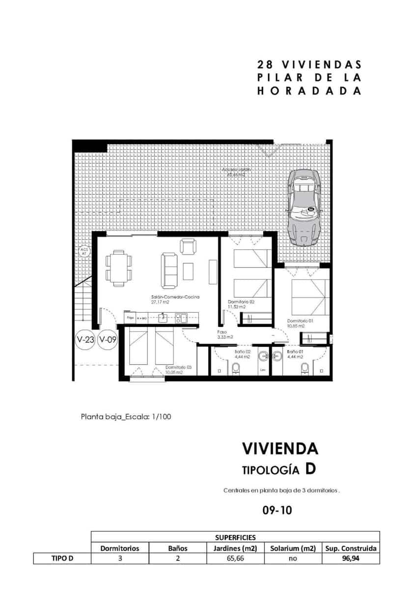 3 soveværelse Bungalow til salg i Pilar de la Horadada med swimmingpool - € 295.000 (Ref: 9935987)