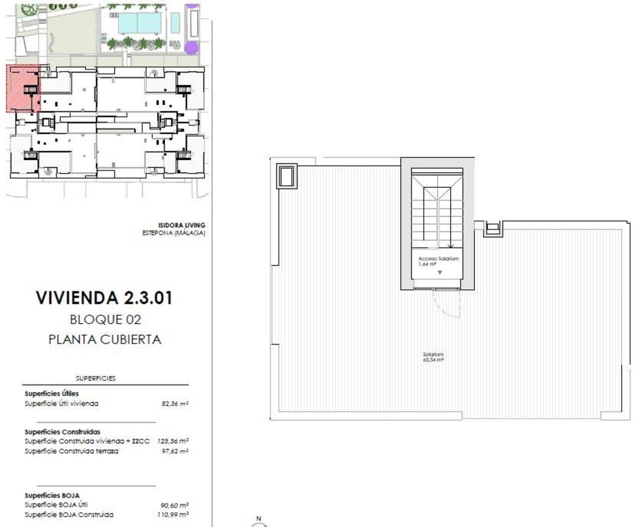 2 soverom Penthouse til salgs i Estepona med svømmebasseng - € 845 000 (Ref: 9943386)