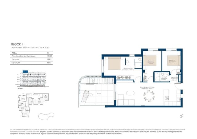 3 soveværelse Penthouse til salg i El Valle Golf Resort, Murcia by med swimmingpool - € 475.000 (Ref: 9949311)
