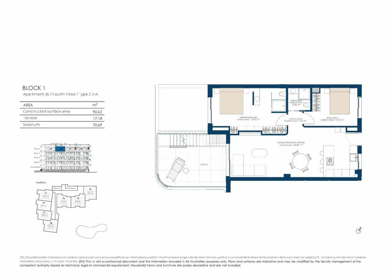 2 soverom Penthouse til salgs i El Valle Golf Resort med svømmebasseng - € 410 000 (Ref: 9949315)