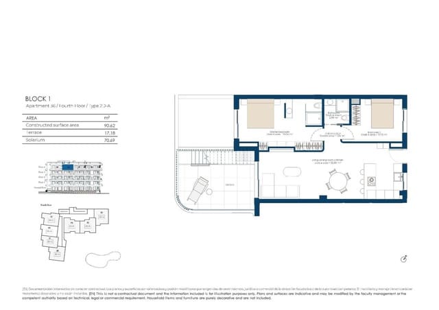 2 soveværelse Penthouse til salg i El Valle Golf Resort, Murcia by med swimmingpool - € 410.000 (Ref: 9949315)