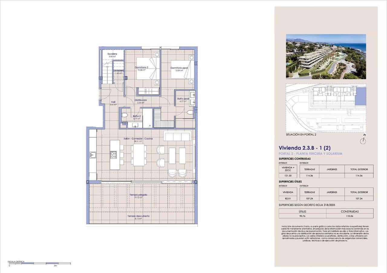 2 sypialnia Penthouse na sprzedaż w Mijas z basenem - 1 060 000 € (Ref: 9954836)