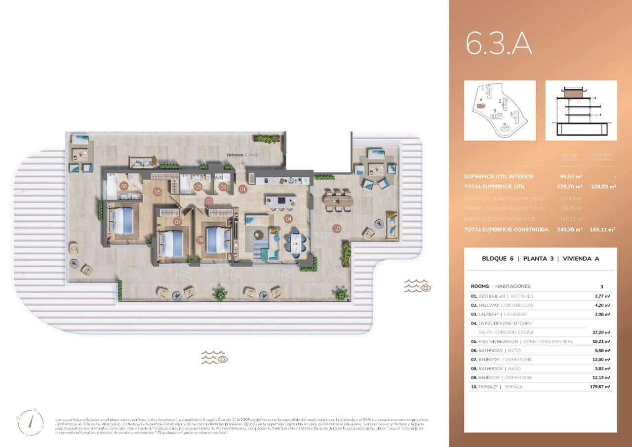 3 slaapkamer Penthouse te koop in Mijas met zwembad - € 1.650.000 (Ref: 9954838)