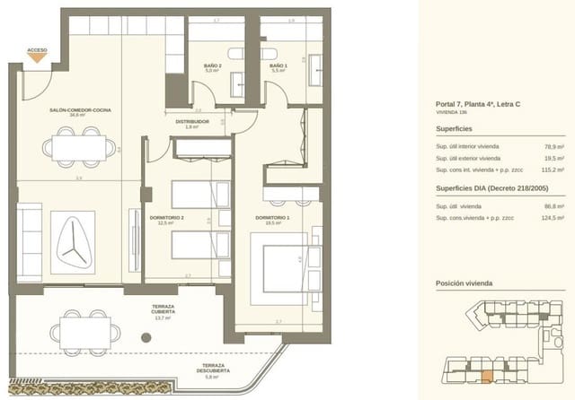 2 makuuhuone Kattohuoneisto myytävänä paikassa San Pedro de Alcántara Pueblo, Marbella mukana uima-altaan - 777 000 € (Ref: 9954841)