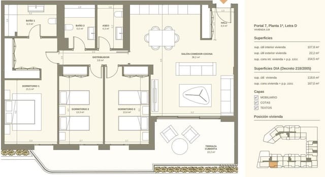 Apartamento de 3 habitaciones en San Pedro de Alcántara Pueblo, Marbella en venta con piscina - 806.600 € (Ref: 9954845)