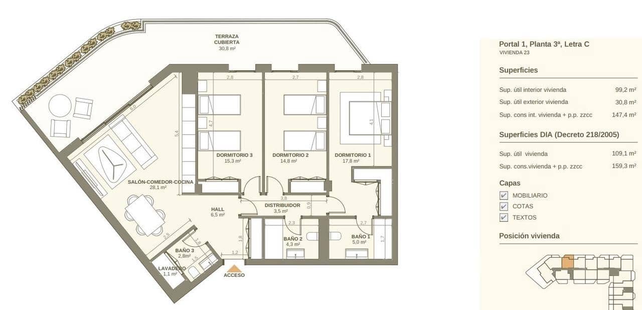 3 soverom Leilighet til salgs i San Pedro de Alcantara med svømmebasseng garasje - € 1 059 000 (Ref: 9954845)