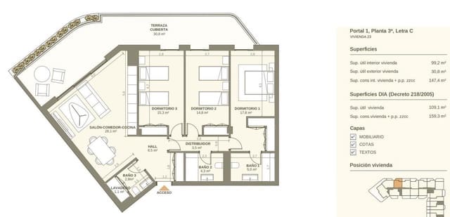Apartamento de 3 habitaciones en San Pedro de Alcántara Pueblo, Marbella en venta con piscina garaje - 1.018.050 € (Ref: 9954845)