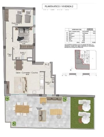 2 chambre Penthouse à vendre à Norte, Santa Pola avec piscine garage - 365 000 € (Ref: 9962249)