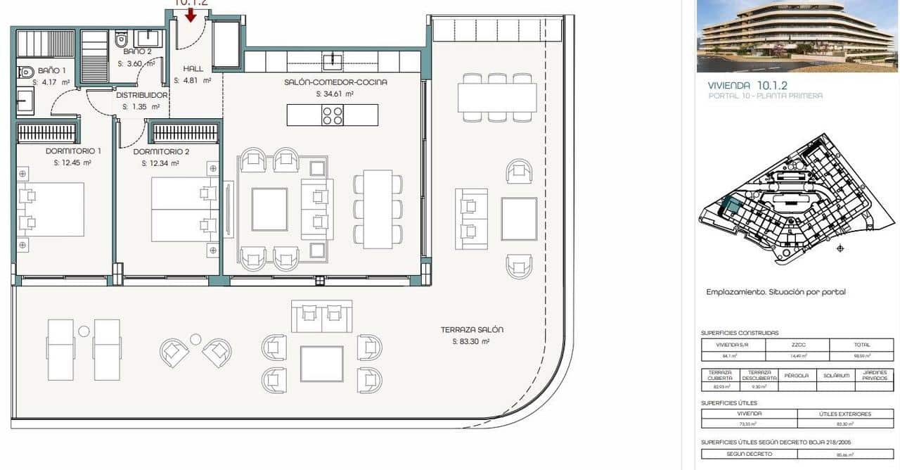 2 soverom Leilighet til salgs i Estepona med svømmebasseng garasje - € 690 000 (Ref: 9962255)