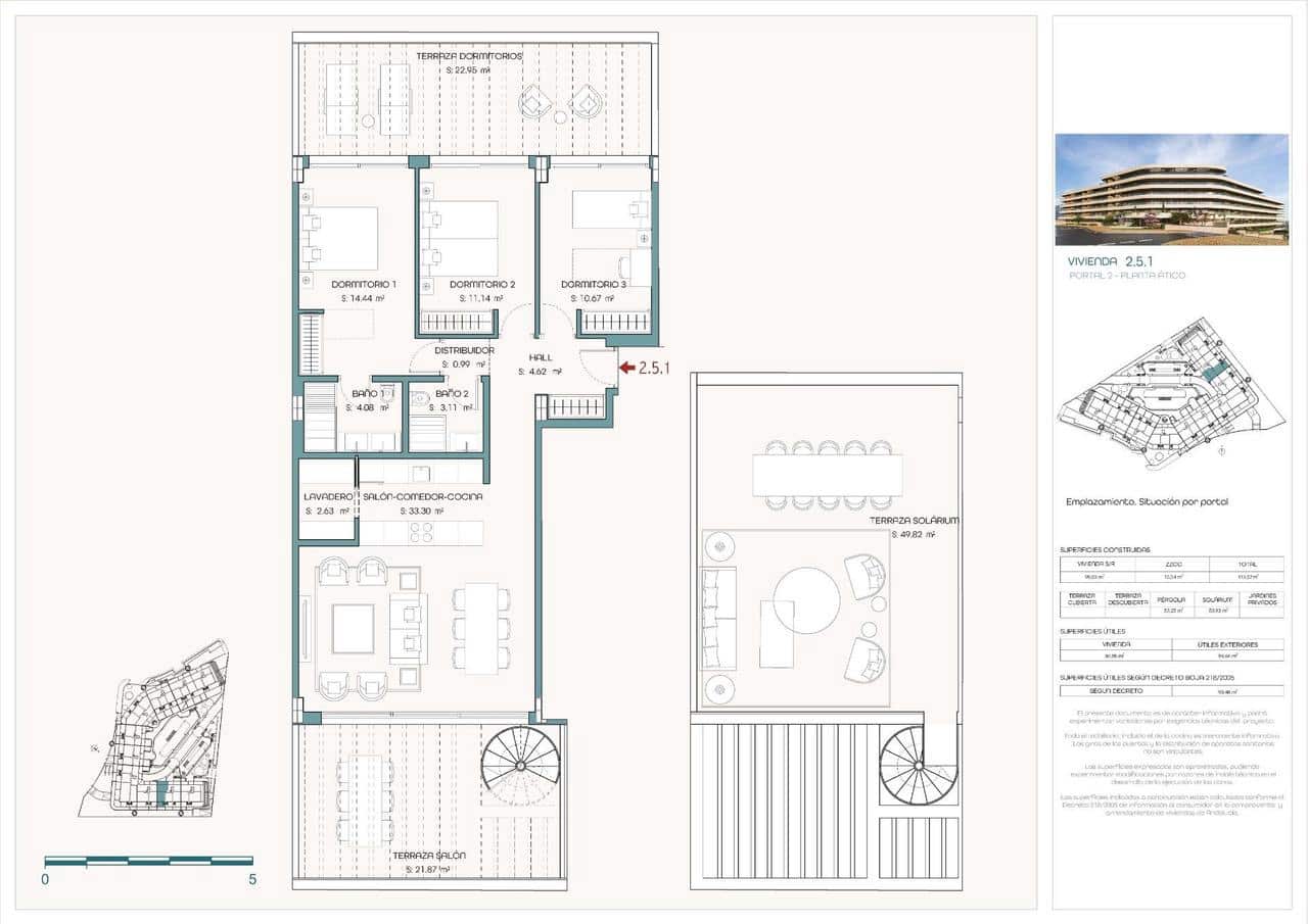 3 soverom Penthouse til salgs i Estepona med svømmebasseng garasje - € 889 000 (Ref: 9962257)
