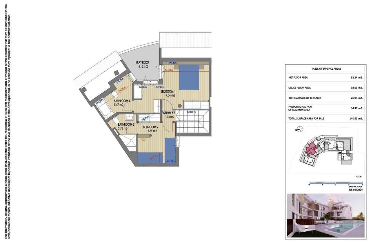 2 soverom Leilighet til salgs i Javea / Xabia med svømmebasseng garasje - € 515 000 (Ref: 9968098)