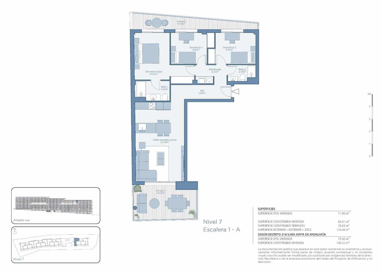 3 bedroom Penthouse for sale in Fuengirola with pool garage - € 508,000 (Ref: 9999773)