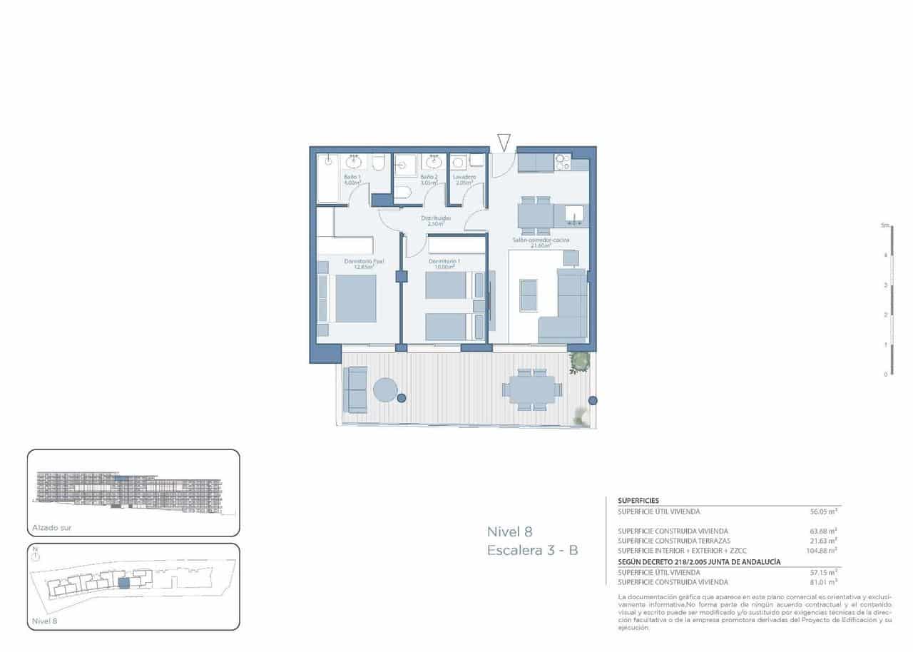 2 bedroom Penthouse for sale in Fuengirola with pool garage - € 395,000 (Ref: 9999774)