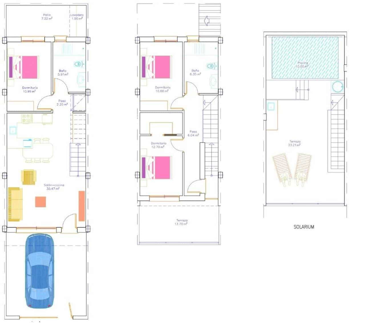 3 Zimmer Haus zu verkaufen in San Pedro del Pinatar mit Pool Garage - 379.000 € (Ref: 9999776)
