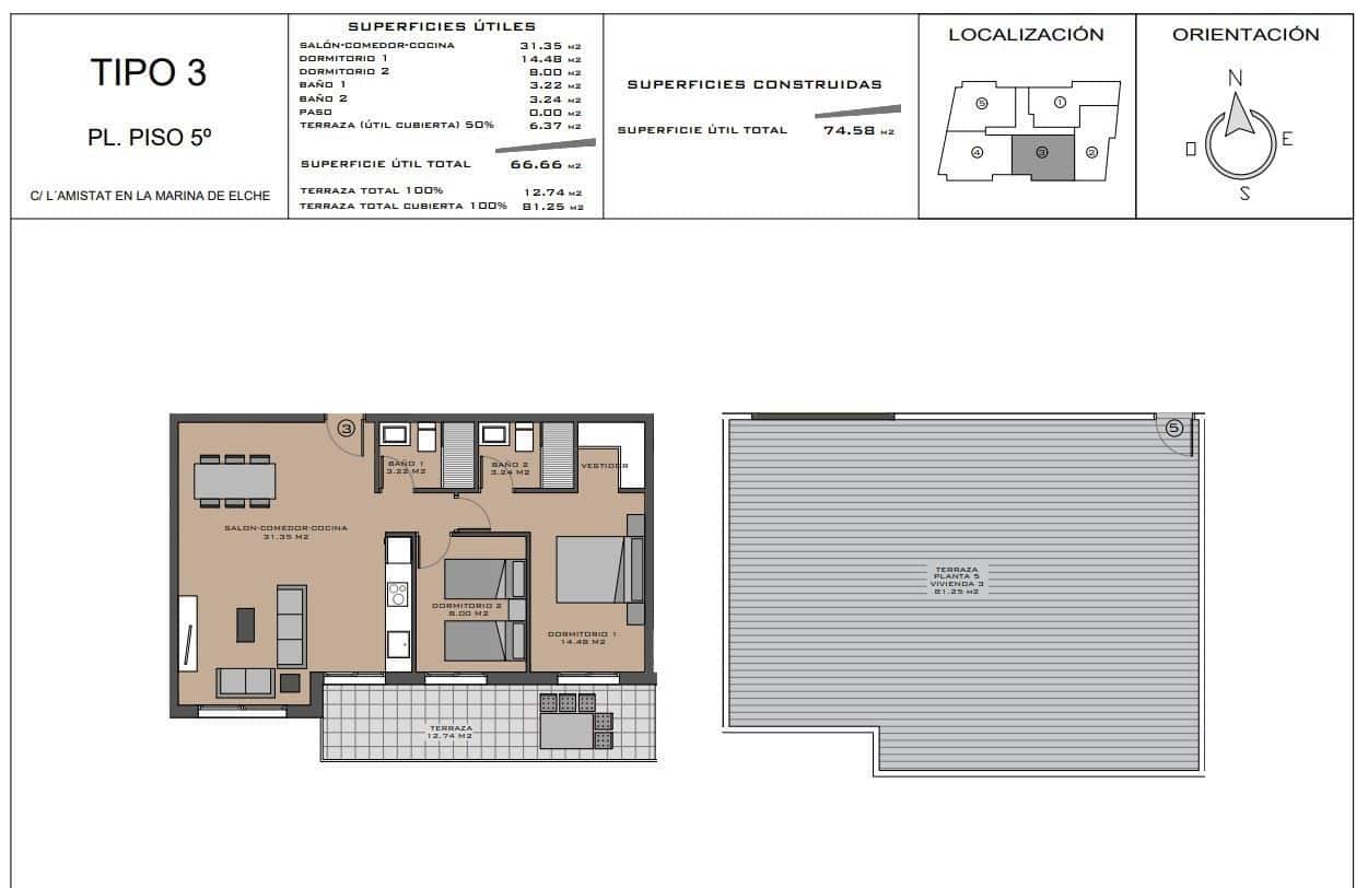 2 soveværelse Lejlighed til salg i La Marina med swimmingpool - € 160.000 (Ref: 9166807)