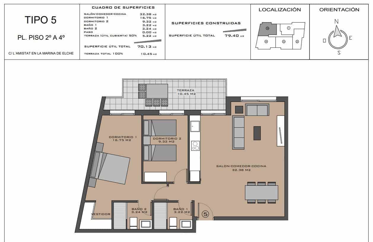 2 soveværelse Lejlighed til salg i La Marina med swimmingpool - € 160.000 (Ref: 9166807)