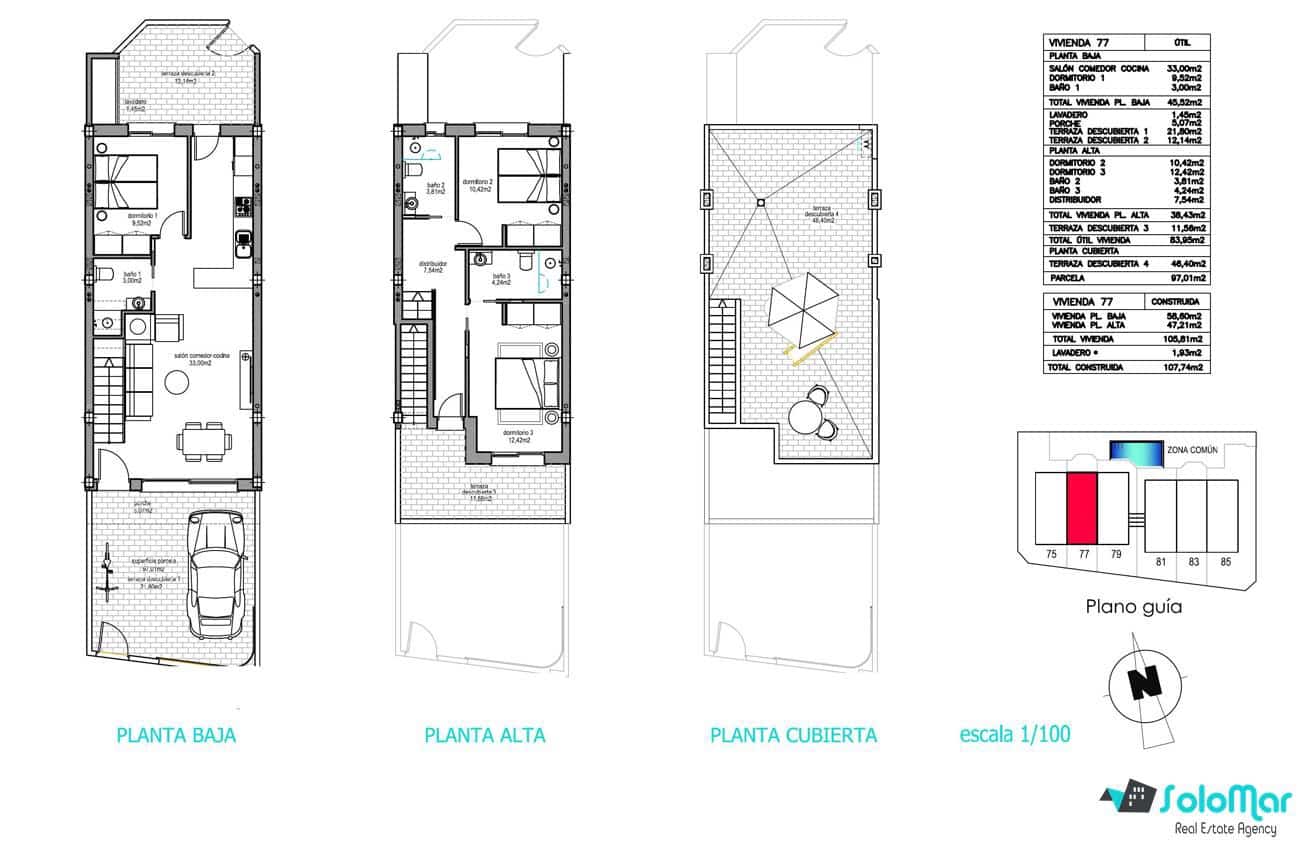 3 chambre Appartement à vendre à Pilar de la Horadada avec piscine - 354 900 € (Ref: 4685108)