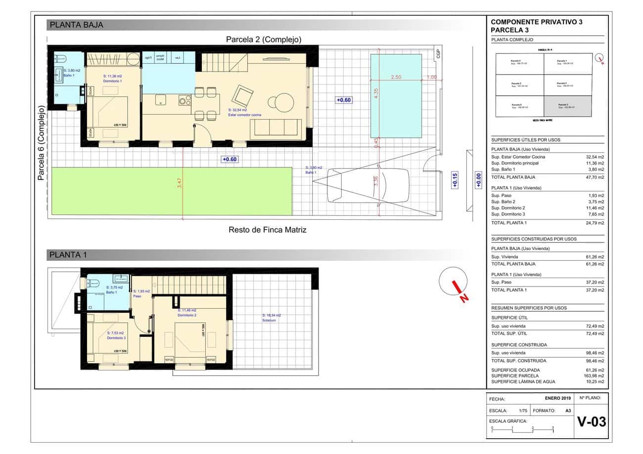 3 soveværelse Byhus til salg i Daya Nueva med swimmingpool - € 290.000 (Ref: 4686522)